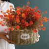 Artificial Outdoor Flowers UV Resistant Fake Plastic Plants No Fade Faux Fall Flowers for Hanging Planter Garden Porch Patio Window Box Wedding Thanks