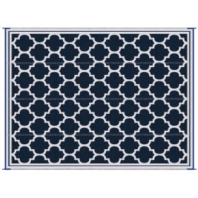 Outsunny Reversible Outdoor Rug Carpet, 9' x 18' Waterproof Plastic Straw Rug, Portable RV Camping Rugs with Carry Bag, Large Floor Mat for Backyard