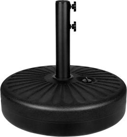Simple Deluxe 20" Heavy Duty Patio Market Umbrella Stand with Steel Holder Water Filled for Outdoor, Lawn, Garden, 20inch, Round Base (Color: as Pic)